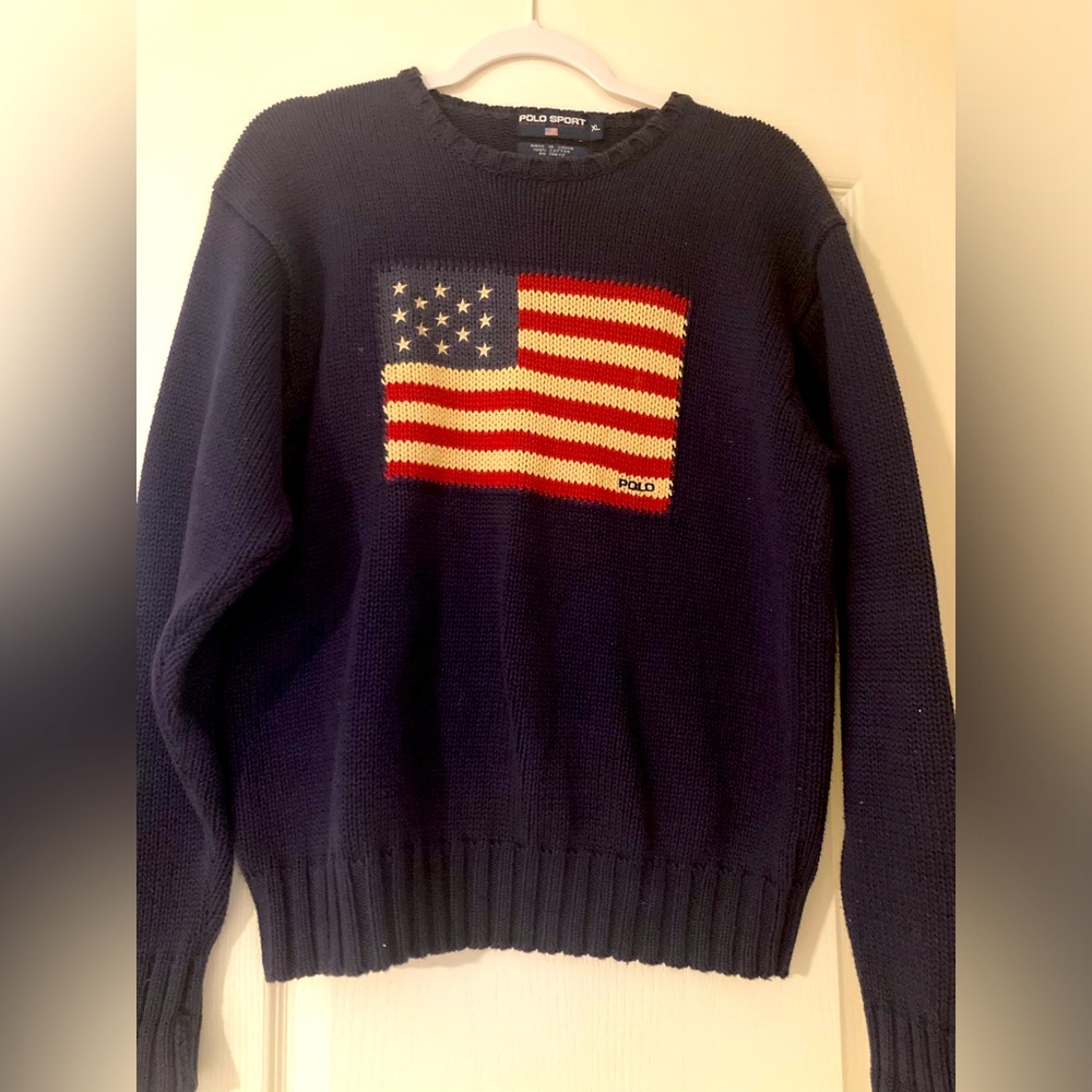 Vintage Polo Sport Ralph Lauren Flag Sweater